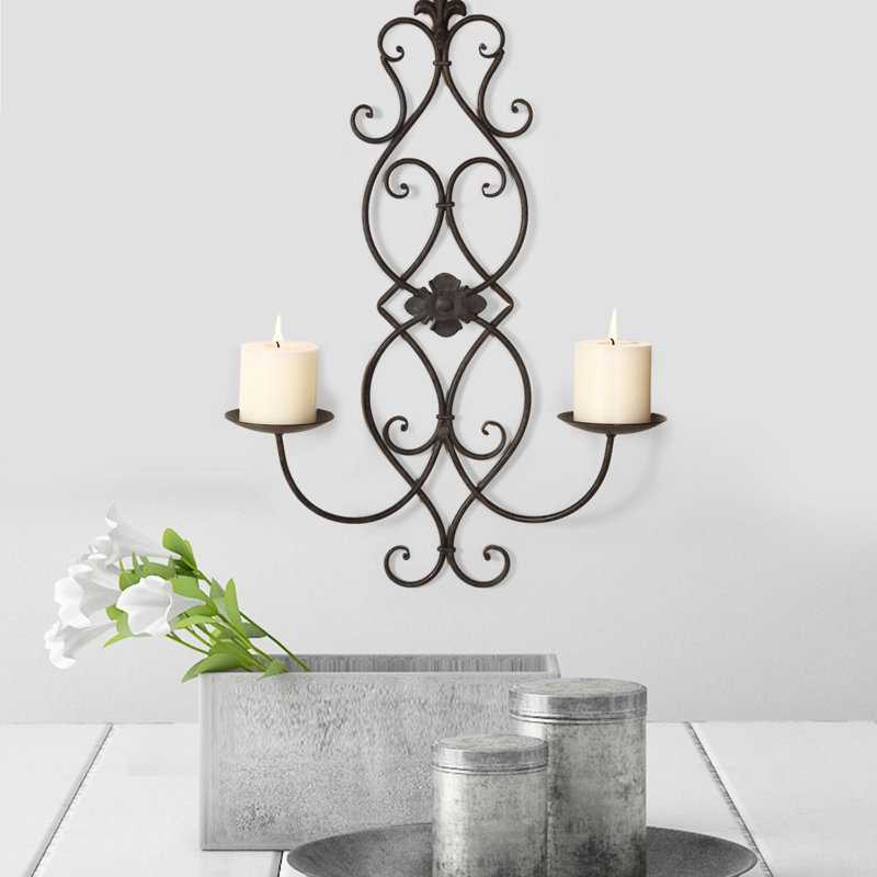 Fleur De Lis Living Vertical Wall Hanging Metal Candelabra Wayfair